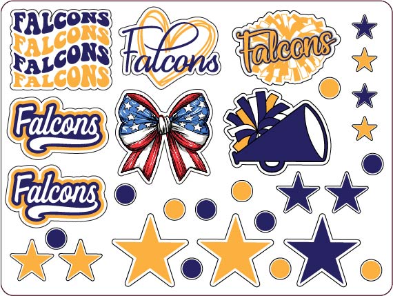 Jefferson Cheer - Sticker Sheet - Multiple Designs