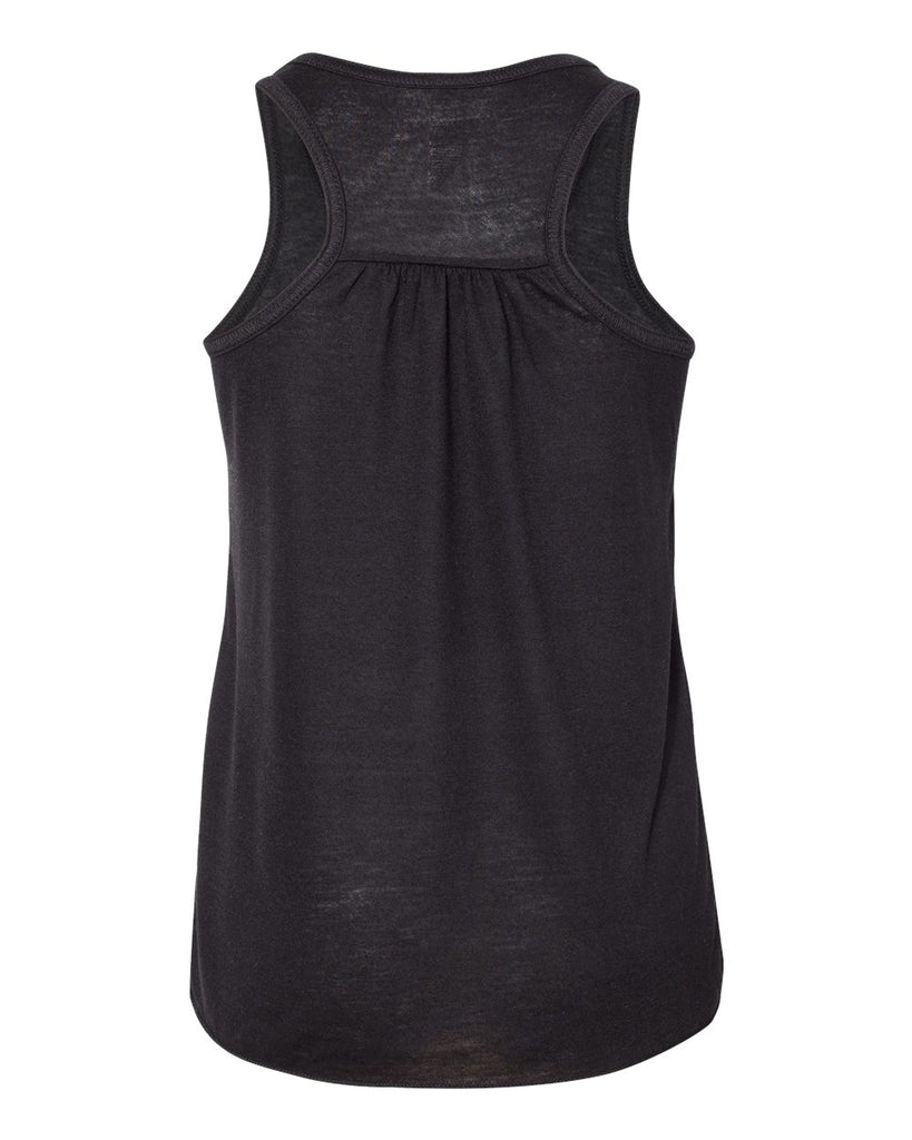 flfa black bc flowy racerback tank - 8800y w/ flfa cutters cheer logo in spangle on front