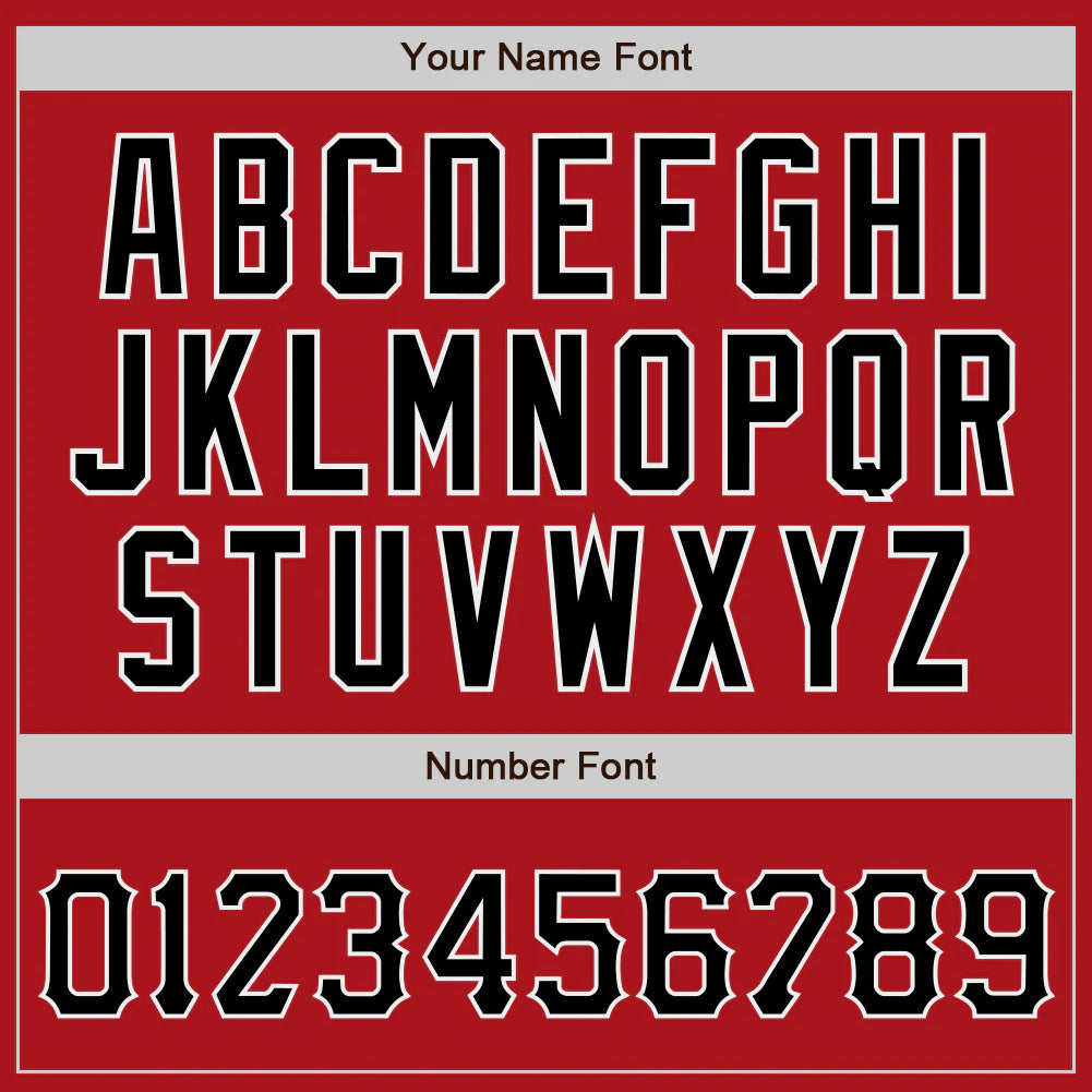 flfa custom red black-white authentic baseball jersey w/ teamname: cutters