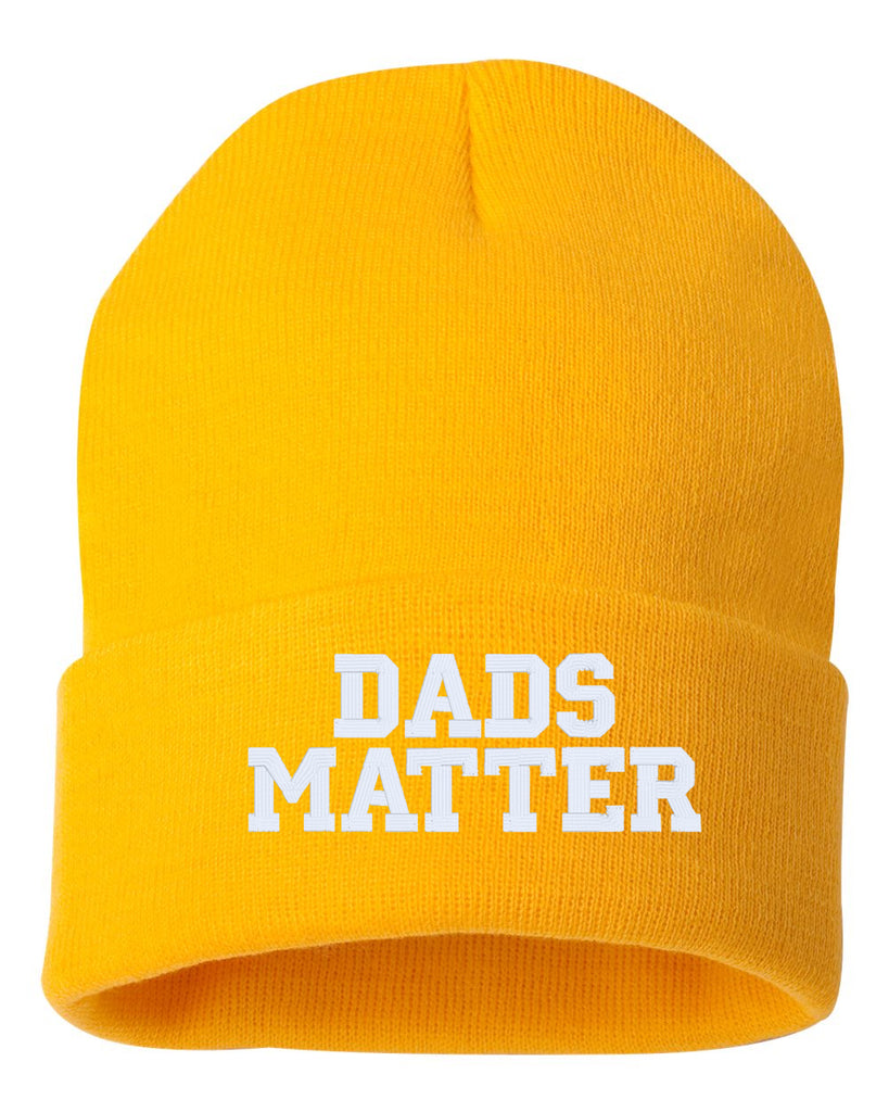 dads matter embroidered cuffed beanie hat