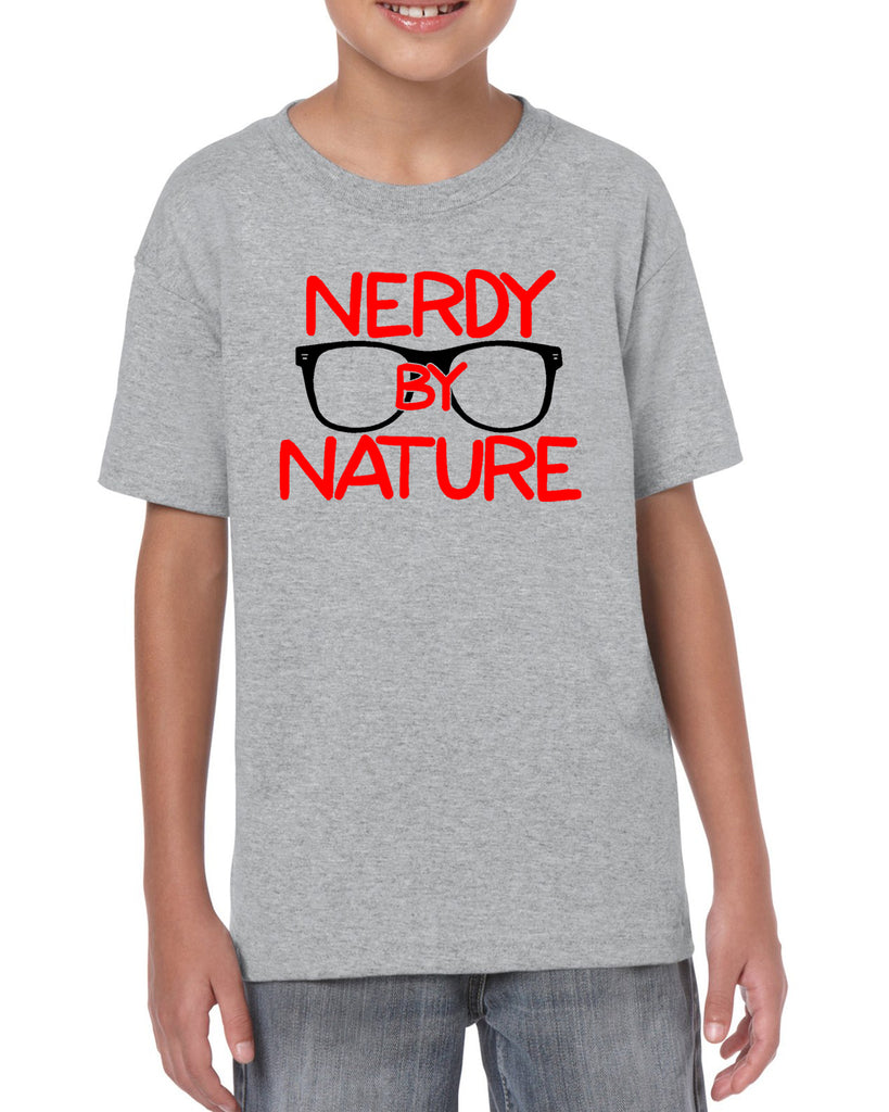 nerdy by nature graphic design shirt