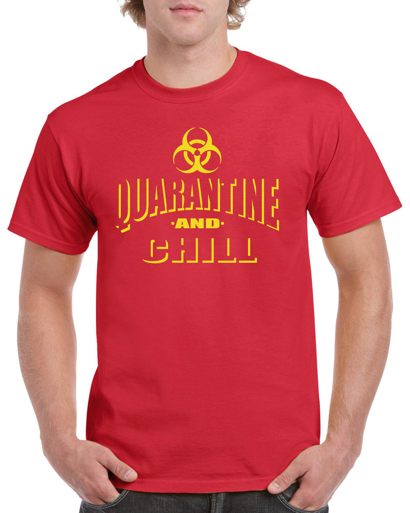 quarantine and chill funny graphic design shirt