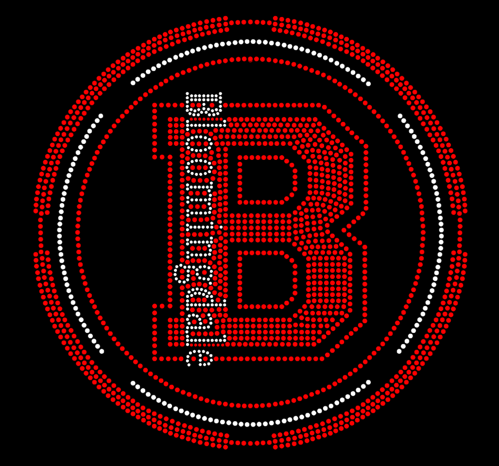 bloomingdale pta black short sleeve tee w/ bloom b logo in spangle on front