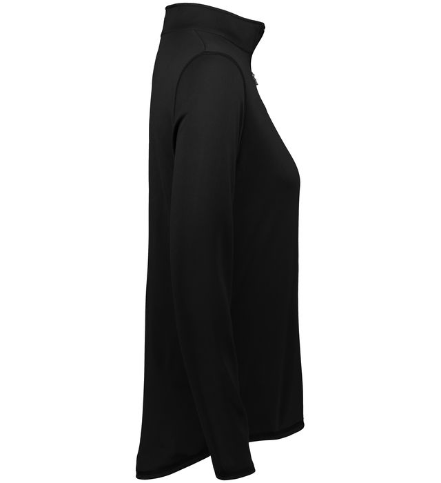 World Gymnastics AS Black Women's Attain Color Secure® Performance Quarter-Zip Pullover - 2787 w/ 2 Color Embroidered Design on Front