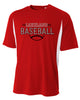 Lakeland Baseball Red & White A4 Men's Cooling Performance Color Blocked T-Shirt N3181 w/ LL1107 Design on Front