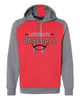Lakeland Baseball Heather Gray & Red - Eco Revive™ Three-Season Triblend Fleece Hooded Sweatshirt - 6865 w/ LL1107 Design on Front