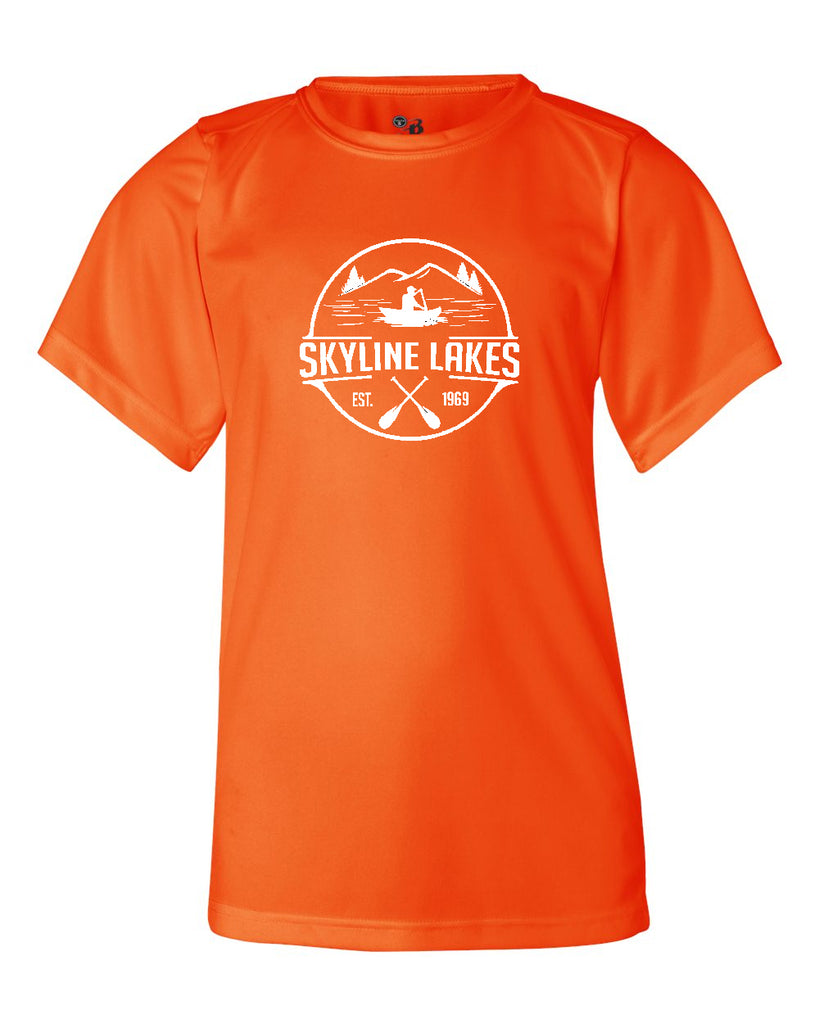 Skyline Lakes B-Core T-Shirt - 2120 w/ Canoe Design on Front.