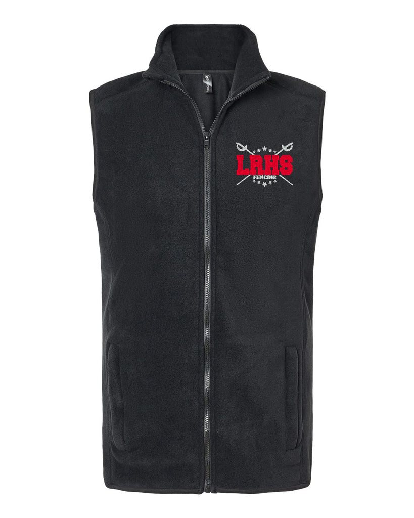 Lakeland Fencing Burnside - Polar Fleece Vest - 3012 w/ LRHS Fencing Logo Embroidered on Left Chest