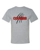Hazleton Area Cougars - Sport Gray JERZEES - Dri-Power® 50/50 T-Shirt - 29MR w/ Cougars Slash V1 Design on Front.