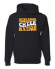West Milford Cheerleading - Black Hoodie w/ Highlander Cheer Nation Design on Front.