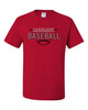 Lakeland Baseball Red JERZEES - Dri-Power® 50/50 T-Shirt - 29MR w/ LL1107 Design on Front