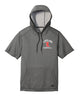 Lakeland Baseball Graphite Heather New Era ® Performance Terry Short Sleeve Hoodie NEA533  w/ Lakeland Arc Design Embroidered on Left Chest