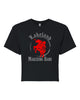 Lakeland Marching Band Black Next Level - Women's Ideal Crop Top - 1580 w/ 2 Color LLMB24 Design on Front