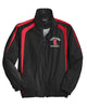 Lakeland Baseball Black & Red Sport-Tek® Colorblock Raglan Jacket JST60 w/ Lakeland Arc Design Embroidered on Left Chest