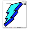 3-d cartoon lightning bolt v1 - blue - 4