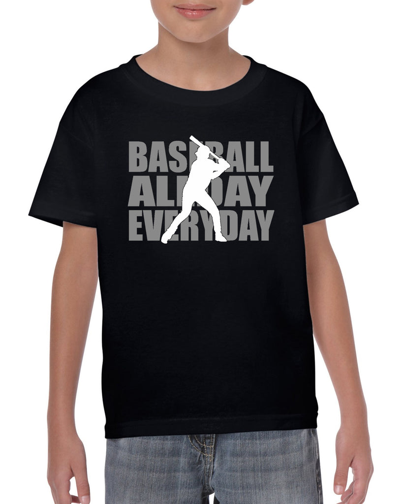 baseball all day everyday graphic transfer design shirt