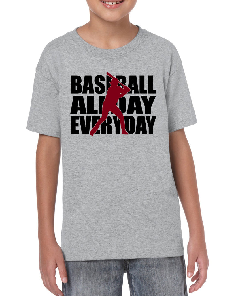 baseball all day everyday graphic transfer design shirt
