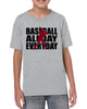 baseball all day everyday graphic transfer design shirt