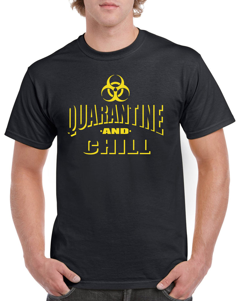 quarantine and chill funny graphic design shirt
