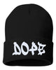 dope embroidered cuffed beanie hat
