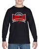 lakeland basketball black heavy blend shirt w/ lakeland basketball v3 logo on front.
