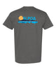 skyline lakes short sleeve tee w/ shield logo front & slpoa logo on back
