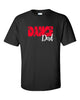 tdc - black short sleeve tee w/ dance dad on front.
