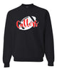 FLFA Black JERZEES - NuBlend® Crewneck Sweatshirt - 562MR w/ Cutters DS Football Design on Front