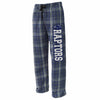 Ryerson School Navy PS FLANNEL PANTS w/ RAPTORS Design Down Left Leg