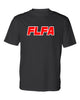 flfa black badger - b-core sport performance t-shirt - 4120  w/ flfa (text) logo on front
