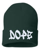 dope embroidered cuffed beanie hat