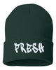fresh embroidered cuffed beanie hat