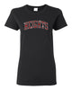 heights black short sleeve tee w/ heights arc design in spangle on front.