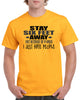 stay six feet back funny graphic design shirt
