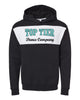top tier dance black jerzees - nublend® billboard hooded sweatshirt - 98cr w/ top tier dance company logo on front