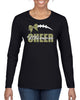 wanaque cheer heavy cotton tee w/ 2 color warriors cheer football laces bow design