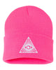 all seeing eye embroidered cuffed beanie hat