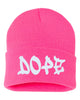 dope embroidered cuffed beanie hat