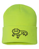 cute bearded dragon embroidered cuffed beanie hat