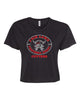 flfa black next level - festival women's cali crop - 5080  w/ flfa cutters cheer/football logo on front