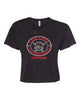 flfa black next level - festival women's cali crop - 5080  w/ flfa cutters cheer/football logo on front