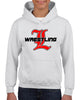 lakeland wrestling white heavy blend shirt w/ lakeland wrestling old english 