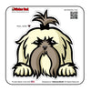 shih tzu peeking 1143 dog peeking - full color printed sticker