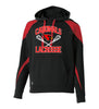 westwood cardinals black/red prospect hoodie w/ 2 color cardinals crossed sticks design on front.
