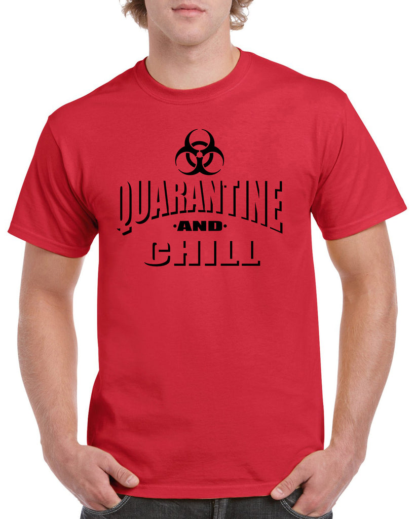 quarantine and chill funny graphic design shirt