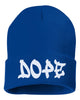 dope embroidered cuffed beanie hat