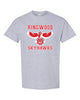 ringwood skyhawks sport gray short sleeve tee w/ skyhawks logo on front