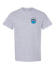 skyline lakes short sleeve tee w/ shield logo front & slpoa logo on back