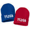fresh embroidered cuffed beanie hat