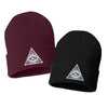 all seeing eye embroidered cuffed beanie hat